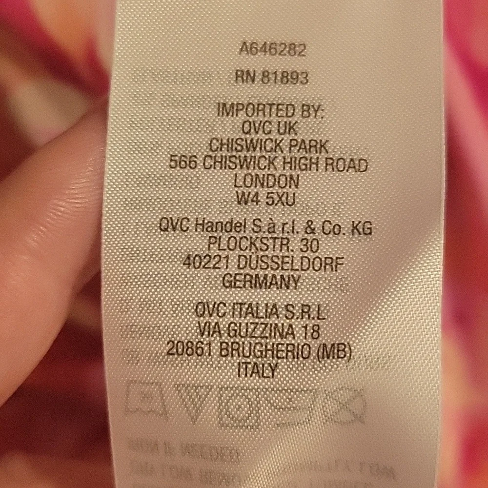 Susan Graver Liquid Knit Floral Pink Faux Wrap Dress Small - Picture 5 of 10